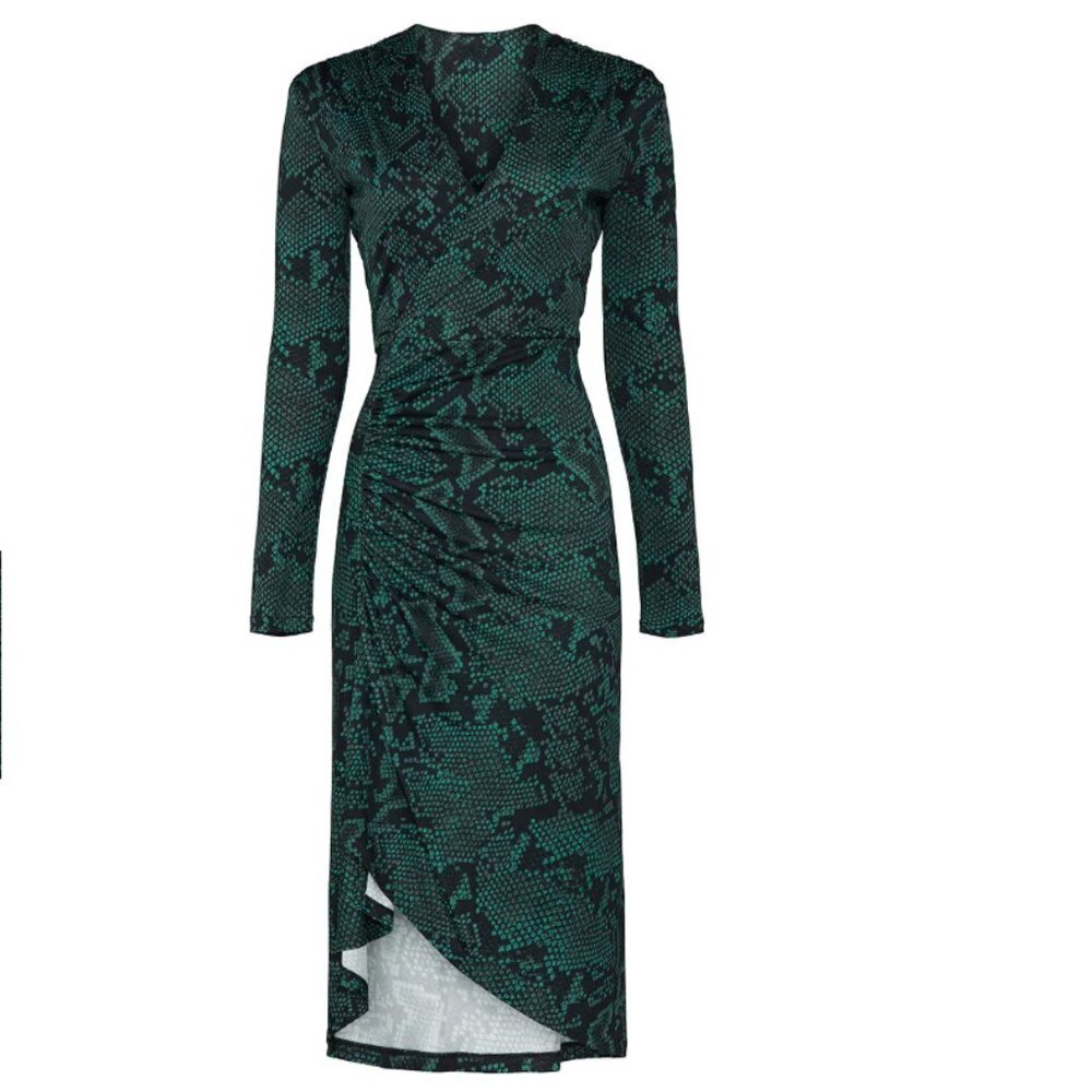 Atlein Green Snake Print Dress size US 6 - Picture 4 of 9